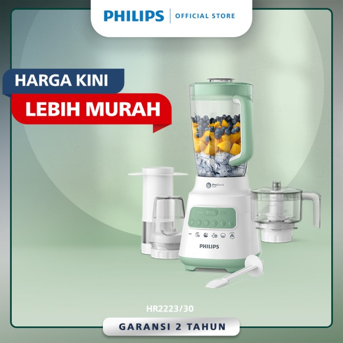 Philips Blender 5000 Series 2L Plastic – Green + Accessory HR2223/30