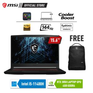 MSI GF63 Thin 11UC i5-11400H 8GB 512GB RTX3050 4GB W11 15,6″ – 8GB