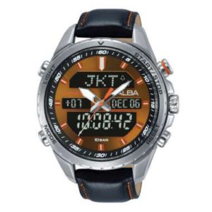 Alba Sign A AG4067X1 Analog Digital Jam Tangan Pria Tali Kulit