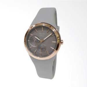 Alexandre Christie 2663BFRRGGR Rubber Strap Jam Tangan Wanita – Grey