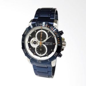 Alexandre Christie Chronograph 6473MCBTUBU Jam Tangan Pria – Silver Blue