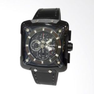Alexandre Christie 3030MCLIPBA Jam Tangan Pria Leather Strap – Black