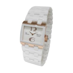 Alexandre Christie 2562LHBRGSL Passion Ceramic Series Jam Tangan Wanita – Rose Gold White