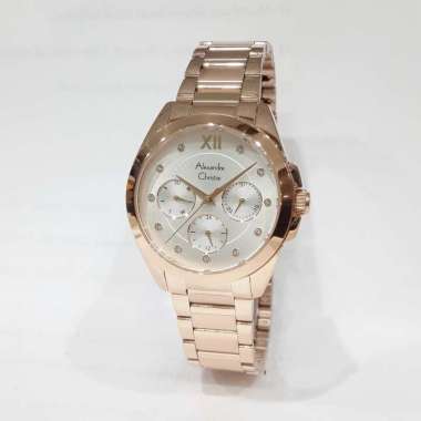 Alexandre Christie 2899BFB Stainless Steel Bracelet Jam Tangan Wanita