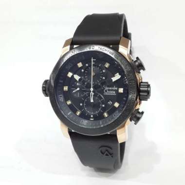 Alexandre Christie 6565MCR Jam Tangan Pria Tali Karet