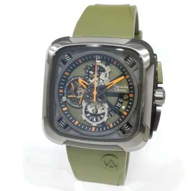 Alexandre Christie 6577MCR Rubber Strap Jam Tangan Pria