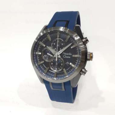 Alexandre Christie Chronograph 6582MC Rubber Strap Jam Tangan Pria