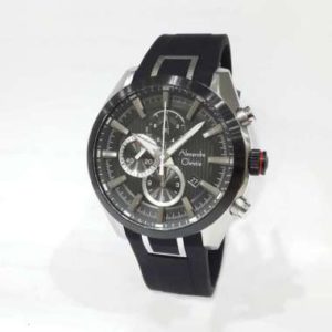 Alexandre Christie Chronograph 6582MC Rubber Strap Jam Tangan Pria