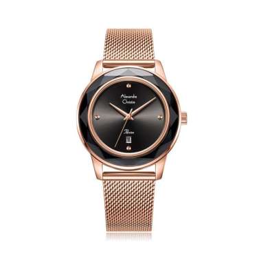 Alexandre Christie Passion 2908LDB Passion Jam Tangan Wanita Mesh Bracelet Rantai Pasir