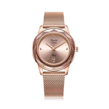 Alexandre Christie Passion 2908LDB Passion Jam Tangan Wanita Mesh Bracelet Rantai Pasir