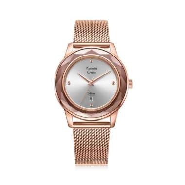 Alexandre Christie Passion 2908LDB Passion Jam Tangan Wanita Mesh Bracelet Rantai Pasir