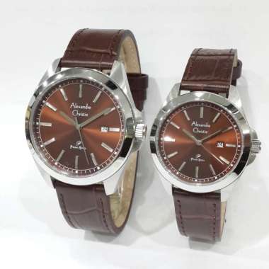 Alexandre Christie Primo Steel Couple 1015LMDB Jam Tangan Pasangan
