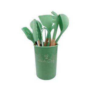 Atria Set Silicone Kitchen Utensil w/ Holder Set Of 9