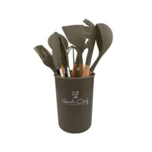 Atria Set Silicone Kitchen Utensil w/ Holder Set Of 9