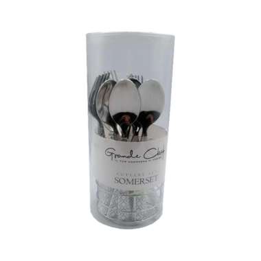 Atria Set Sendok Garpu w/ Iron Basket Slate Brown 24pcs