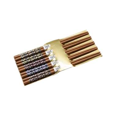 Sumpit Bambu Motif Baru Atria Chopstick isi 5 pasang