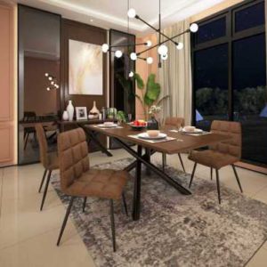 Meja makan set Theona and Sania