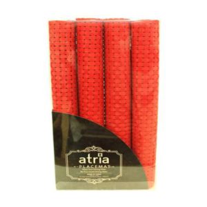 Atria Tatakan Placemat Set – Red [4 Pcs]