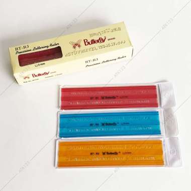 Penggaris Sablon / Mal Huruf 3 mm - Butterfly BT-R3