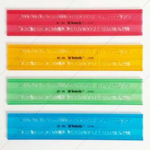 Penggaris Sablon / Mal Huruf 5 mm – Butterfly BT-R5