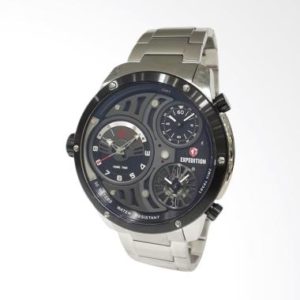 Expedition Triple Time 6742MTBTBBA Stainless Steel Bracelet Jam Tangan Pria – Silver