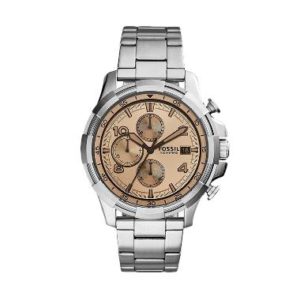 Fossil Dean Chronograph Beige Crystal FS5163 Jam Tangan Pria – Silver