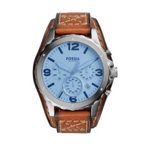 Fossil Nate Blue Crystal Chronograph JR1515 Jam Tangan Pria – Silver