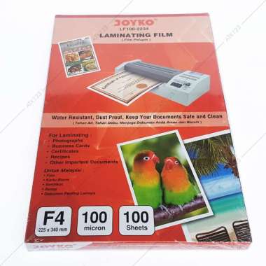 Plastik Laminasi / Laminating Film F4 100 microns - Joyko LF100-2234
