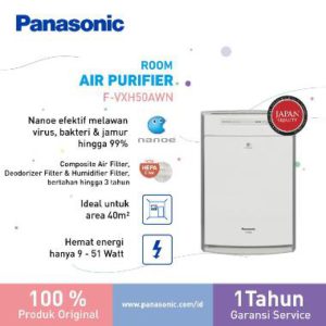 Panasonic F-VXH50AWN Air Purifier [Humidifying EcoNAvi Nanoe] – White