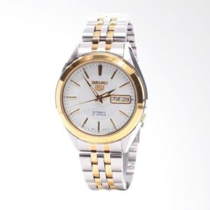 Seiko 5 Automatic SNKL24K1 Jam Tangan Pria – Silver Gold