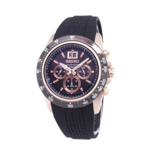 Seiko Lord Chronograph Jam Tangan Pria – Gold Black [SPC250P1]