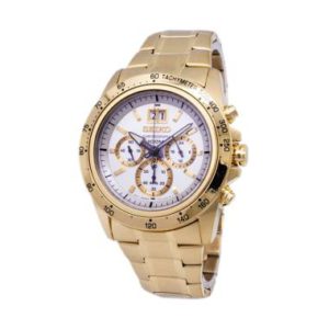 Seiko Lord Stainless Steel Bracelet Jam Tangan Pria – Gold [SPC244P1]