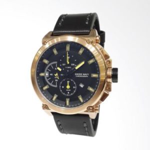 Swiss Navy 8935MRGBKBK Leather Strap Jam Tangan Pria –